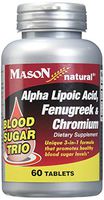 Mason Blood Sugar Trio Alpha Lipoic Acid Fenugreek & Chromium Tablets, 60Count