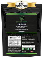 Doctor Hemp Dream | for Sleep Support & Anxiety Relief | 25mg of Organic Hemp Extract + Melatonin, Chamomile, Valerian Root, L-Theanine, GABA | Natural Sleep Aid | Vegan, Non-GMO | 5 Day Sample Pack