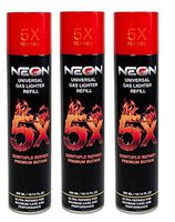 3 Cans NEON 5X Butane Refill Fuel Fluid Lighter Ultra Refined 5 Times 10.14 Oz