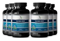 Sleep aid Herbal Supplement - Valerian Root Extract 125 MG - Anxiety Supplement - 6 Bottle 600 Capsules