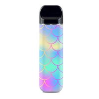 IT'S A SKIN Decal Vinyl Wrap for Smok Novo Pod System Vape Sticker Sleeve Cover/Pastel Colorful Mermaid Scales