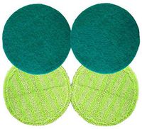 Gladwell Glider Cordless Electric Mop Replacement Pads, Green, Pack of 2