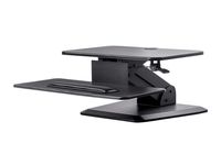 Monoprice Gas Spring Sit-Stand Riser Table/Desk Converter - Black (23.6 x 15.7in) Table Top for Single Monitor, Height Adjustable 6.1"-17.7" - Workstream Collection
