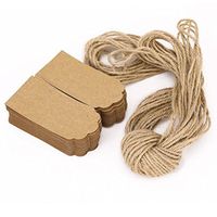 ROSENICE Hang Tag Kraft Paper Tags Heart Shaped with 10M Rope 4590mm 100pcs (Brown)