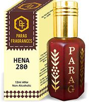Parag Fragrances Hena 280 Attar 1 Tola / 12ml (Crystal Series) (Limited Time Launching Offer Pack) Natural Distiled Attar/Alcohol Free Attar/Long Lasting Attar