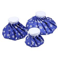 NEWSTYLE Ice Bag, 3 Pack[6", 9" &11" ] Hot and Cold Reusable Ice Bag,Relief Heat Pack Sports Injury Reusable First Aid for Knee Head Leg(Deep Blue Snowflake)