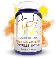 Curcumin + Piperine Capsules | 1000mg Curcumin + 6mg Piperine | 180 Count