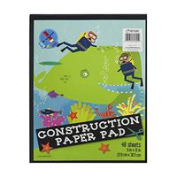 Top Flight Construction Paper Tablet, Book of Colors, 9 x 12 Inches, 48 Sheets, Polywrapped (61301)