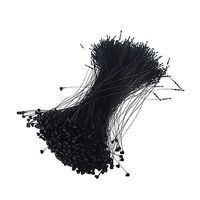 1000 Pcs Plastic Snap Lock Tag Rope Fasteners - Plastic Needle Pins Security Loop for Jewelry Clothing and Accessory Price Tag (Black, Length 9 Inch)