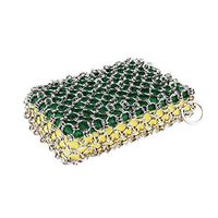 Cast Iron Cleaner, Stainless Steel Chainmail Scrubber for Cast Iron Pans, Cookware, Counters Grill Scraper, Oil-Free, Easy Handing, No Soap Required Cast Iron Skillet Cleaner for Home and Camping