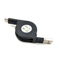 Retractable USB Type C Cable, Poyiccot (1Pack) 3.3 feet USB A to USB C Charger Fast Charging Cable Compatible for Samsung Galaxy S9 Note 8 S8 Plus,LG V30 V20, Google Pixel, Moto Z2, MacBook and More