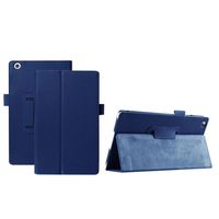 Egmy Protective ipad/Tablet Case, Popular Ultra Slim Flip Floding Leather Case Stand Cover for Lenovo Tab3 8.0 (Navy)