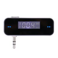 Fosa Universal In Car FM Transmitter Hands-Free Calling Featuring 3.5mm Audio Plug for Cell Phone