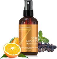 Sore Muscle Relief Magnesium Spray - Made in USA - Powerful Organic Blend of Essential Oils (Black Pepper, Orange, Sweet Marjoram) - For Joints, Cramps, Stiffness, Pain Relief, Improved Circulation &