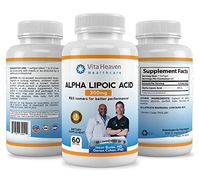 Vita Heaven Alpha Lipoic Acid ALA Supplement for Reduced Aging and Increased Energy, 300mg, 60 Count