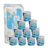 shamoluotuo 10 Rolls Toilet Paper Bulk Bath Tissue Roll Replacement Toilet Towels Tissue Thickened Kitchen Paper Soft Smooth Skin-Friendly Large-Volume Household Paper 3 Layers, White