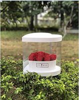 New Design PVC Transparent Heart Shape Florist Packing Flower Gift Box Wedding Party Decoration Favors Gift for Guests (White)