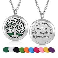 Stainless Steel Tree Design Aroma Therapy Aromatherapy Essential Oil Diffuser Necklace Locket Pendant
