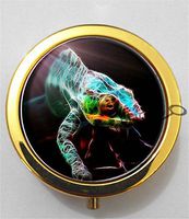 BlackKey Chameleon 3-Compartment Decorative Pocket Gift Box Case Organizer for Pill, Color 2 -2234