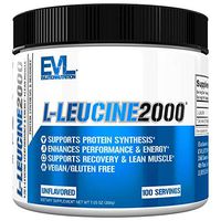Evlution Nutrition L-Leucine2000, 2000mg of Pure L-Leucine in Each Serving, Protein Synthesis & Recovery, Vegan, Gluten-Free, Unflavored Powder (100 Servings)
