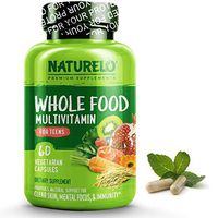 NATURELO Whole Food Multivitamin for Teens - Natural Vitamins & Minerals for Teenage Boys & Girls - Best Supplement for Active Kids - with Plant Extracts - Non-GMO - Vegan & Vegetarian - 60 Capsules
