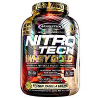 MuscleTech NitroTech Whey Gold, 100% Whey Protein Powder, Whey Isolate and Whey Peptides, Vanilla, 5.53 lbs
