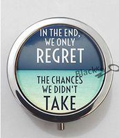 BlackKey In The End We Only Regret The Chances We Didnt Take 3-Compartment Decorative Pocket Gift Box Case Organizer for Pill, Color 1 -20