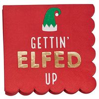 Mud Pie Christmas Napkins"Gettin" ELFED Up"