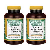 Swanson Reishi Mushroom Extract 500 Milligrams 90 Capsules (2 Pack)