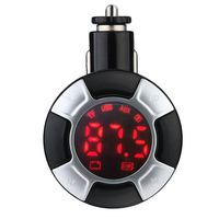 Wireless Hands-Free Q7 2USB Charge LED MP3 Bluetooth Car FM Transmitter with MIC (Silver)