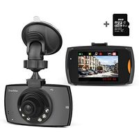 Trochilus Dash Cam Full 2.4 "Screen HD 720P with IR night vision lights ,120°Wide Angle Lens Car DVR Camera,with Loop Recording,8 GB micro SD card included