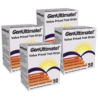 GenUltimate! Blood Glucose Strips 200 Count- 4boxes of 50