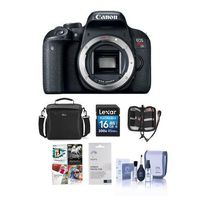 Canon EOS Rebel T7i DSLR Camera Body - Bundle With Camera Case, 16GB SDHC Card, Screen Protector, Cleaning Kit, Memory Wallet, Software Package