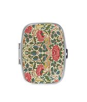 Rose by William Morris Custom Fashion Style Rectangle Pill Box Silver Jewelry Box,Coin Purse