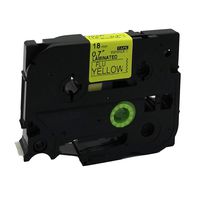 Black On Fluorescent Yellow Label Tape Compatible for Brother TZe C41 Tz C41 18mm