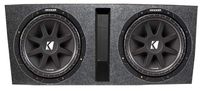 2) KICKER 43C154 15" 1000W COMP Car Subwoofers Subs+ Vented Dual Sub Enclosure