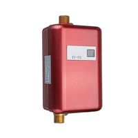 Maserfaliw Tankless Water Heater Electric, 3000W 110V Mini Water Heater, Overheating Protection, LCD Digital Instant for Kitchen Red