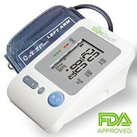 Slight Touch FDA Approved Fully Automatic Upper Arm Blood Pressure Monitor Large Cuff (11.8"-16.5") ST-402 Batteries and Case Included