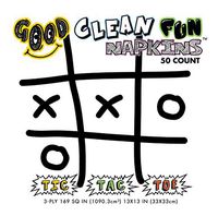 TIC TAC TOE - Fun Lunch Party Game Napkins (50 Count)