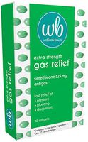 Wellness Basics Extra Strength Gas Relief Simethicone 125 Mg Soft Gel, 30 Count