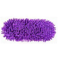 Unisex Washable Dust Mop Slippers Shoes Microfiber Cleaning House Mop Slippers Multifultional Floor Cleaning Shoes Cover (Purple)