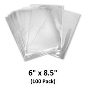 6x8.5 inch Odorless, Clear, 100 Guage, PVC Heat Shrink Wrap Bags for Gifts, Packagaing, Homemade DIY Projects, Bath Bombs, Soaps, and Other Merchandise (100 Pack) | MagicWater Supply