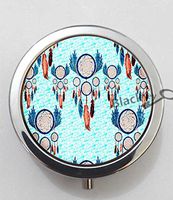 BlackKey Dream Catcher 3-Compartment Decorative Pocket Gift Box Case Organizer for Pill, Color 1 -1071