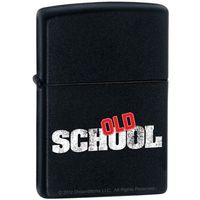 Zippo "Old School-Movie" Black Matte Lighter, 9231