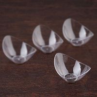 Tableclothsfactory 120 Pcs - Clear Tiny Wonders of Taste 1oz Disposable Plastic Bowl