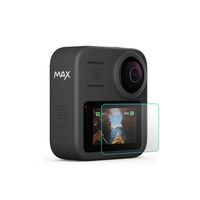 Yuege Screen Protector for GoPro MAX 360, Tempered Glass Film Screen Lens Cup Cover Protector Action Camera Accessories for GoPro Max 360, Bonus Cleaning Kit (2 PC)