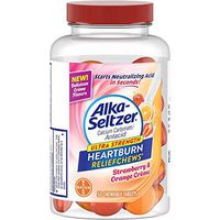 Alka-Seltzer Ultra Strength Heartburn ReliefChews, Strawberry & Orange Creme, 50 Tablets (Pack of 2)