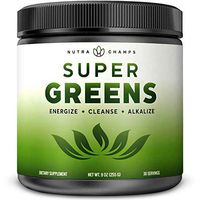 Super Greens Powder Premium Superfood - 20+ Organic Green Veggie Whole Foods - Wheat Grass, Spirulina, Chlorella & More - Antioxidant, Digestive Enzyme & Probiotic Blends | Vegan Juice Supplement