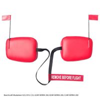 Beechcraft Musketeer C24R Sierra 200 Single Engine Cowl Plugs w/ 12" Remove Before Flight Safety Streamer