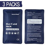 Hot & Cold Reusable Gel Pack Compress Wrap - Pack of 3 - Great for Migraine Relief, Sprains, Muscle Pain, Bruises, Injuries